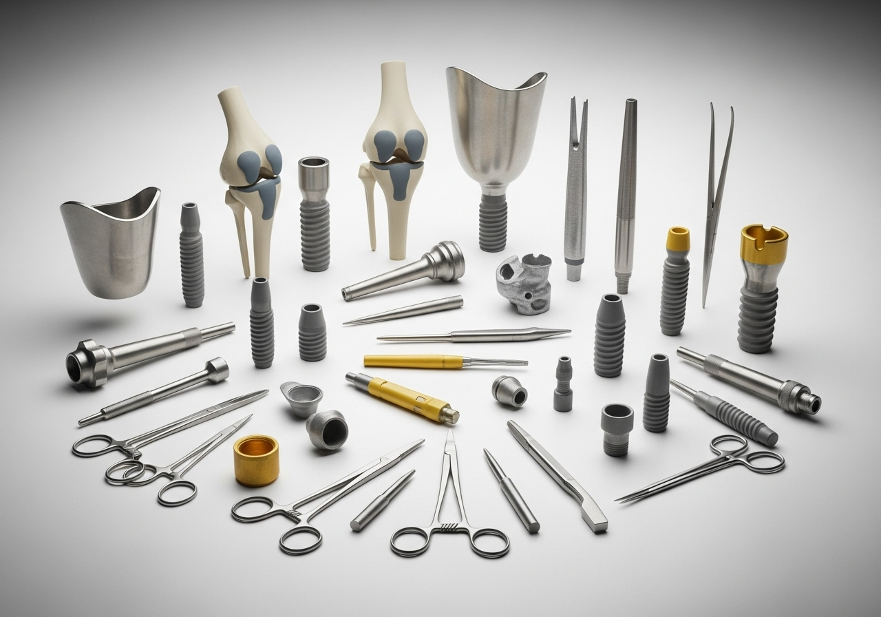 Diverse orthopaedic implants and equipment